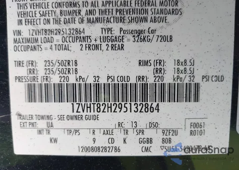 2009 Ford Mustang Gt/Gt Premium z USA, uszkodzony, nr VIN 1ZVHT82H295132864